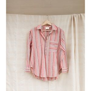 Maeve by Anthropologie pink striped button up
